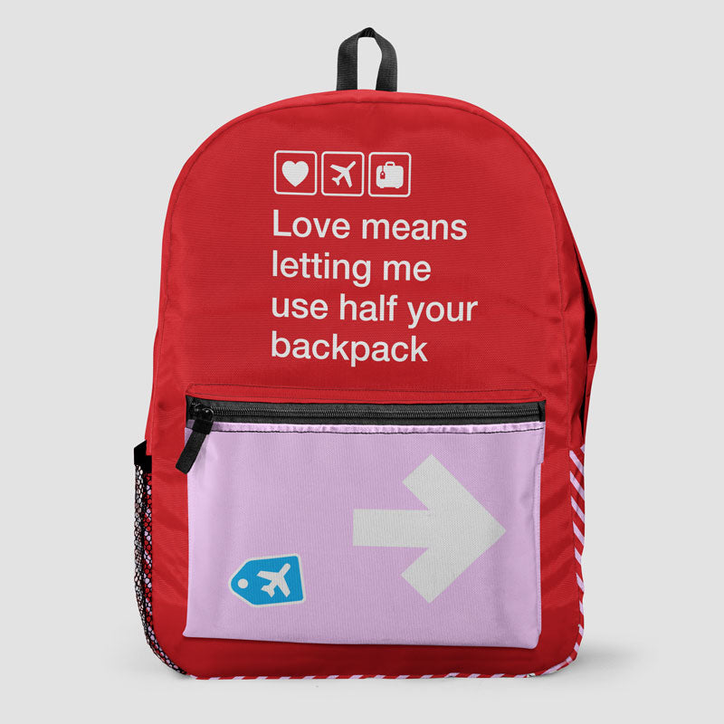 Love means ... - Backpack - Airportag