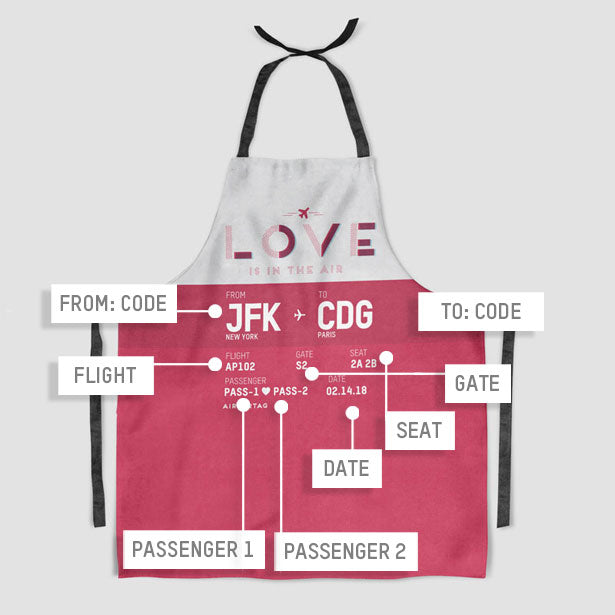 Love Is In The Air - Kitchen Apron - Airportag