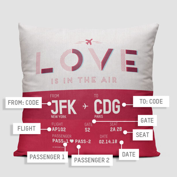 Love Is In The Air - Throw Pillow - Airportag