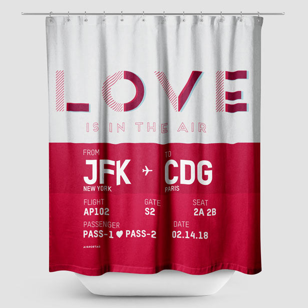 Love Is In The Air - Shower Curtain - Airportag