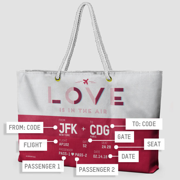 Love Is In The Air - Weekender Bag - Airportag
