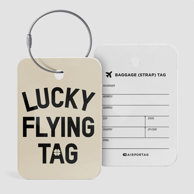 Lucky Flying - Étiquette de bagage