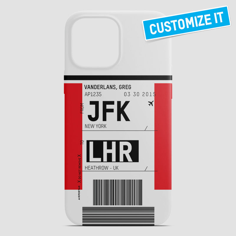 Custom Luggage Ticket Phone Case