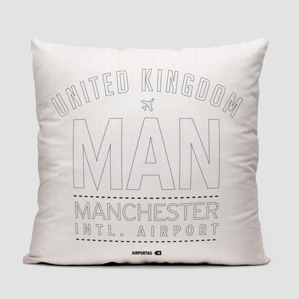 MAN Letters - Throw Pillow - Airportag