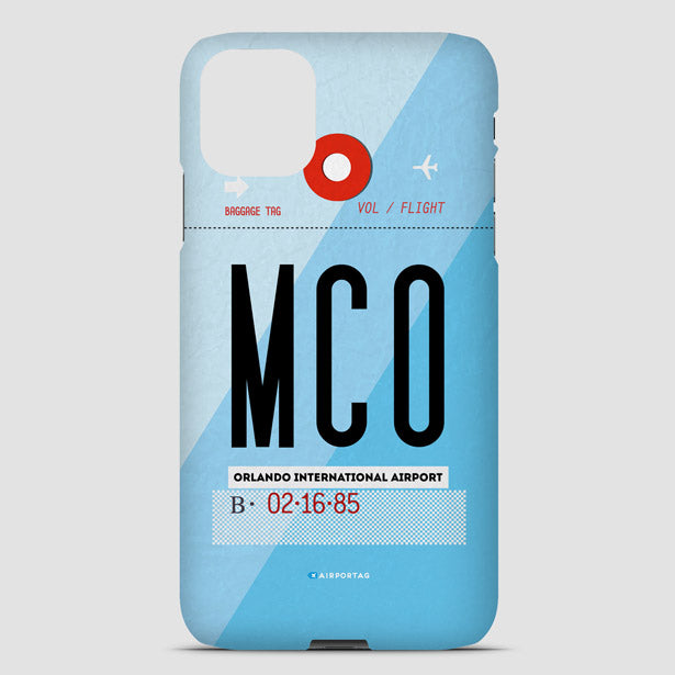 Airport Code Phone Case IATA code MCO Mobile Cover