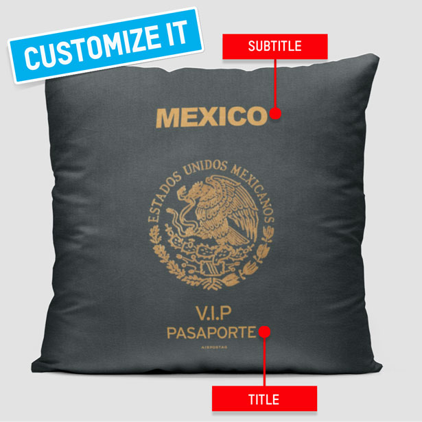 Mexico - Passport Throw Pillow