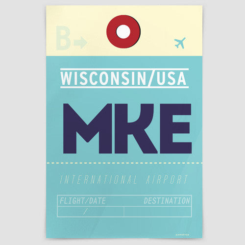 MKE - Poster - Airportag