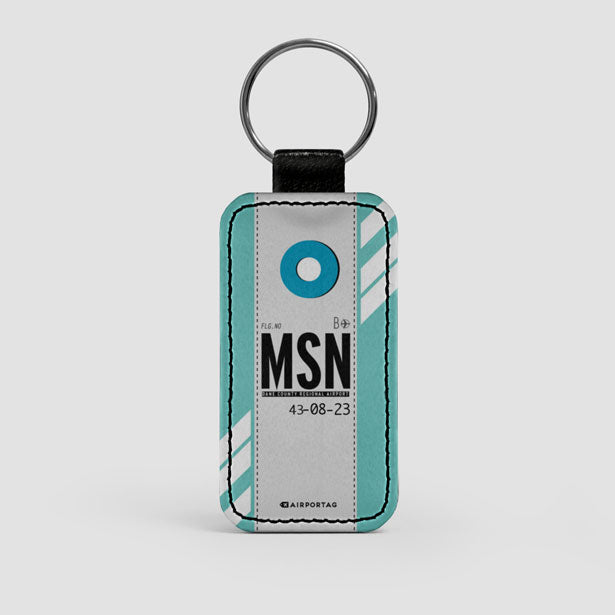MSN - Leather Keychain airportag.myshopify.com