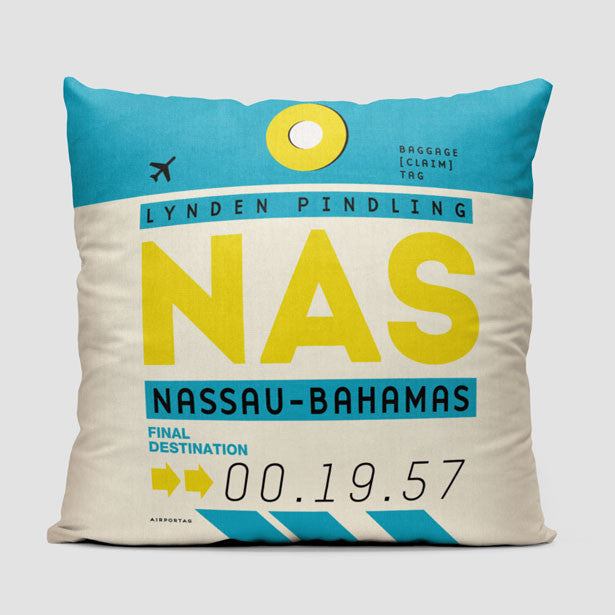 NAS - Throw Pillow - Airportag