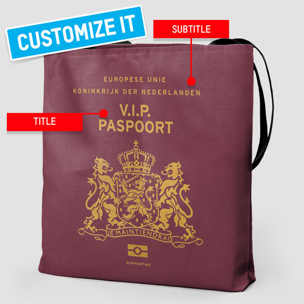 Netherlands - Passport Tote Bag