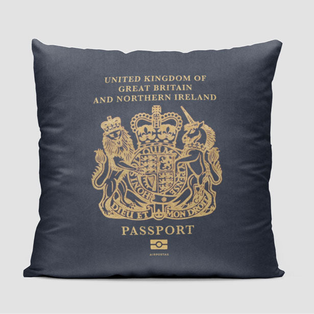 United Kingdom - Passport Throw Pillow