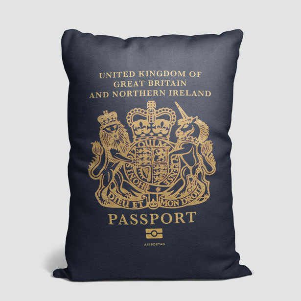 英国 - パスポート長方形枕