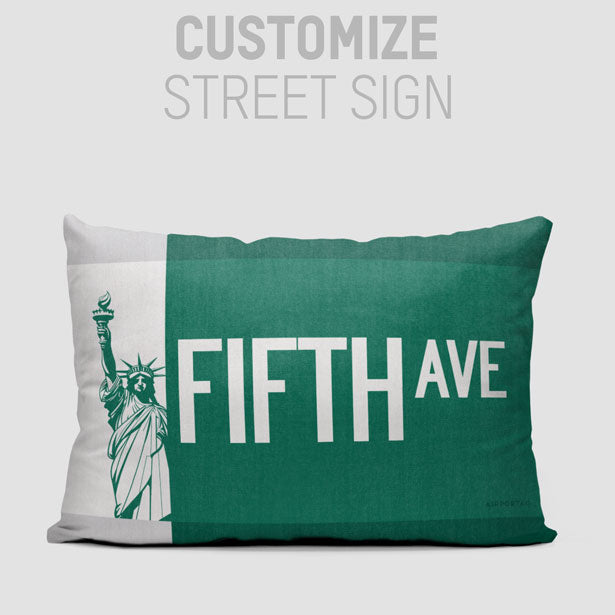 New York Street Sign - Throw Pillow - Airportag