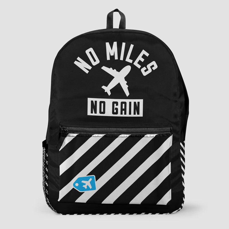 No Miles No Gain - Backpack - Airportag