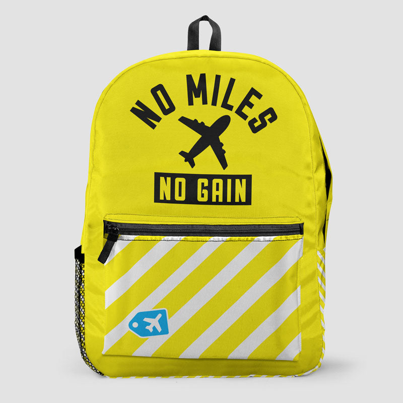 No Miles No Gain - Backpack - Airportag