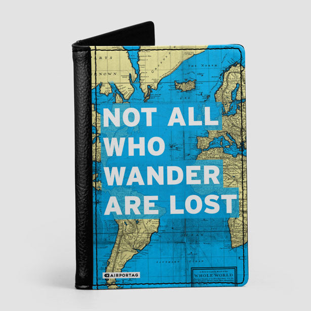 Not All Who - World Map - Passport Cover - Airportag