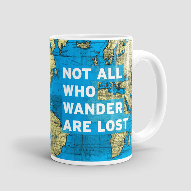 Not All Who - World Map - Mug - Airportag