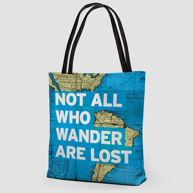 Not All Who - World Map - Tote Bag - Airportag