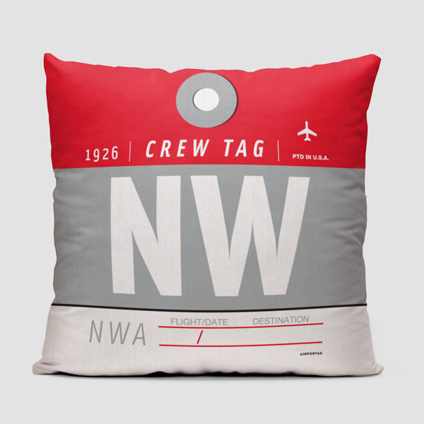 NW - Throw Pillow - Airportag