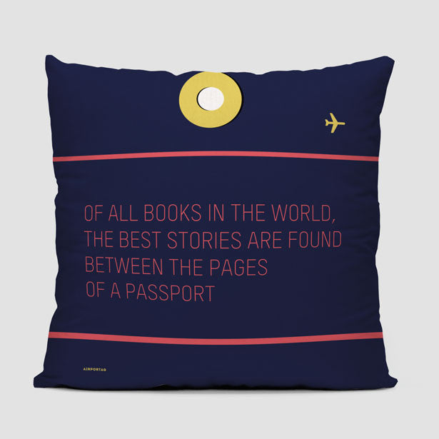 Of All Books - Throw Pillow - Airportag