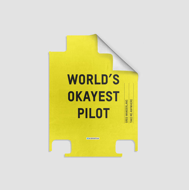 World's Okayest Pilot - Luggage airportag.myshopify.com