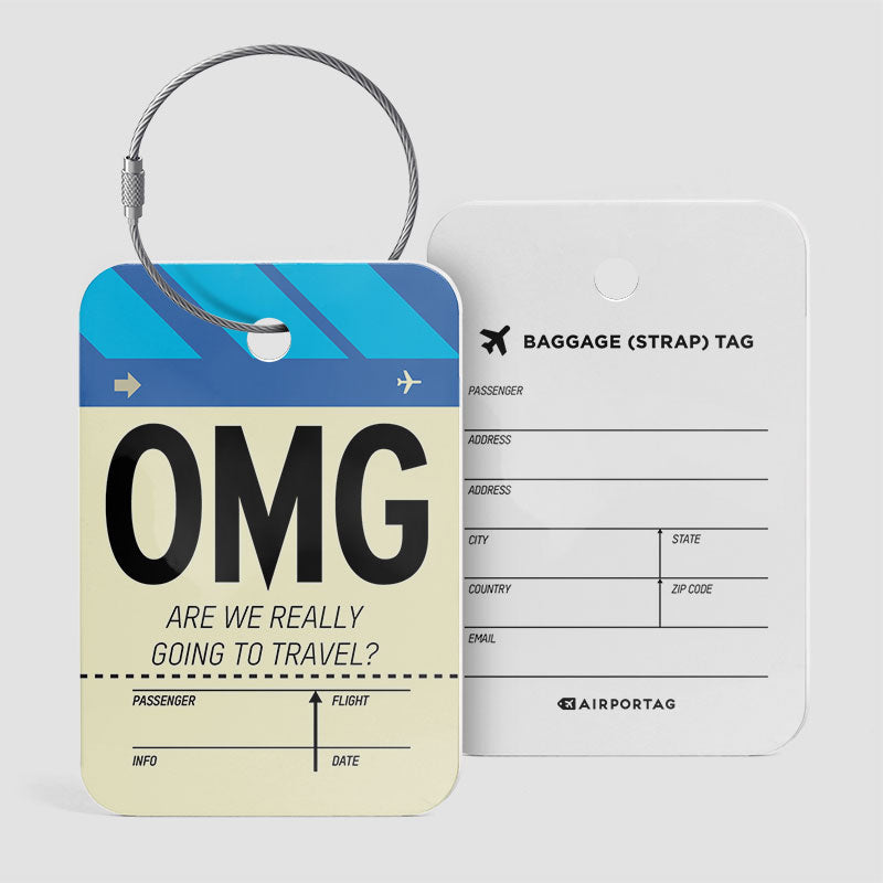 OMG Abréviation drôle - Étiquette de bagage