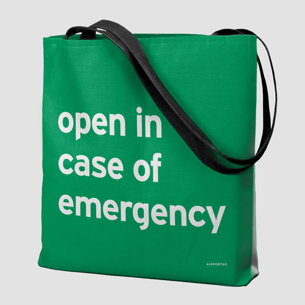 Open In Case Of Emergency - Tote Bag airportag.myshopify.com