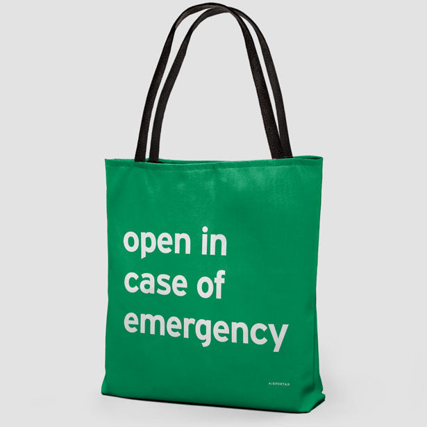 Open In Case Of Emergency - Tote Bag airportag.myshopify.com