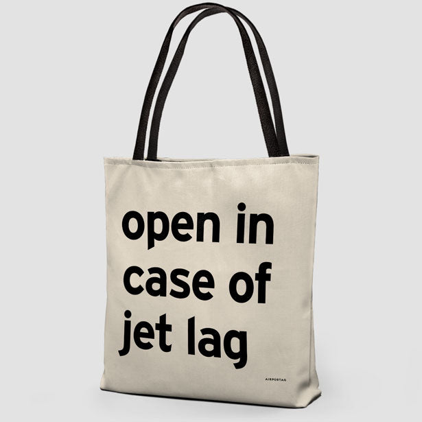 Open In Case Of Jet Lag - Tote Bag airportag.myshopify.com