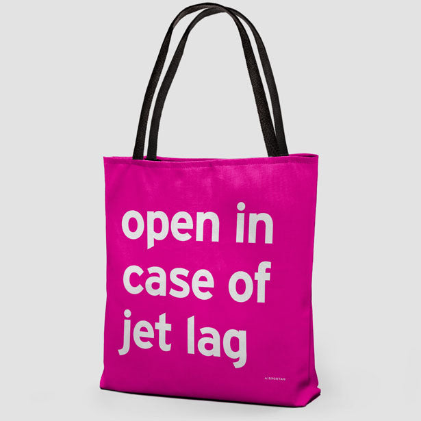 Open In Case Of Jet Lag - Tote Bag airportag.myshopify.com