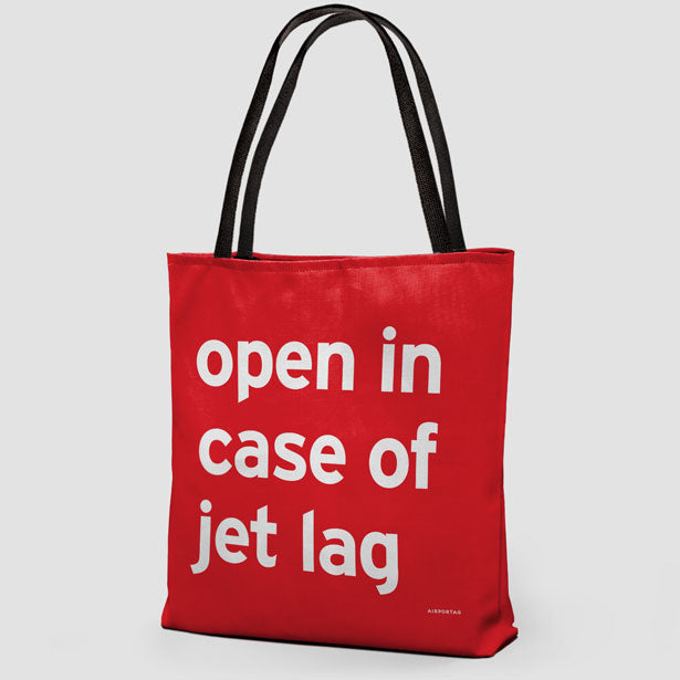 Open In Case Of Jet Lag - Tote Bag airportag.myshopify.com