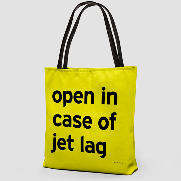 Open In Case Of Jet Lag - Tote Bag airportag.myshopify.com