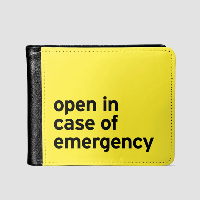 Ouvert en cas d'urgence - Portefeuille pour homme