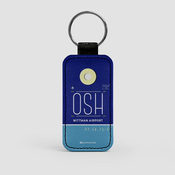 OSH - Leather Keychain airportag.myshopify.com