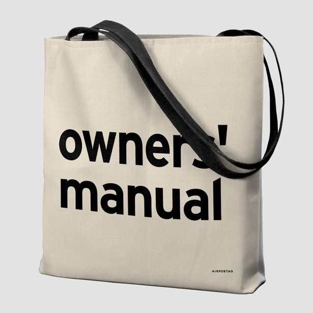 Owners Manual - Tote Bag airportag.myshopify.com