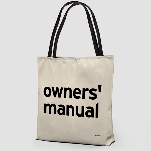 Owners Manual - Tote Bag airportag.myshopify.com