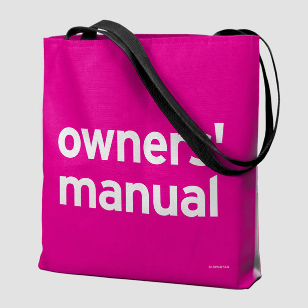 Owners Manual - Tote Bag airportag.myshopify.com