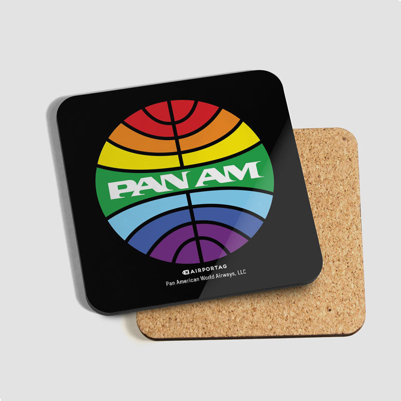 Pan Am Logo Rainbow - Coaster