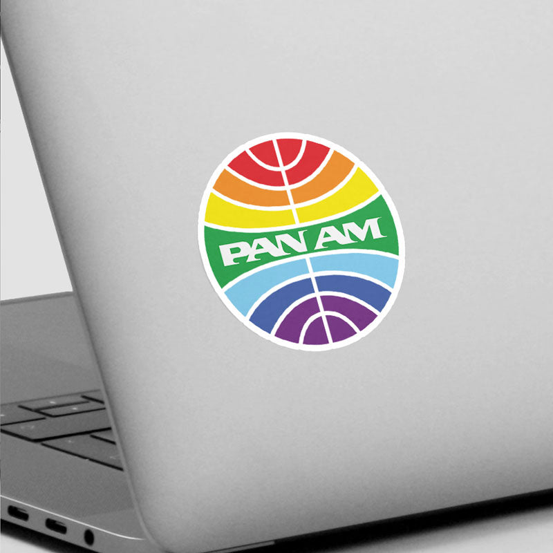 Pan Am Logo Rainbow - Sticker