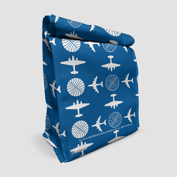 Pan Am Plane Pattern - Lunch Bag airportag.myshopify.com