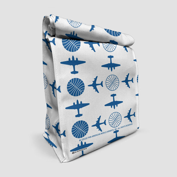 Pan Am Plane Pattern - Lunch Bag airportag.myshopify.com