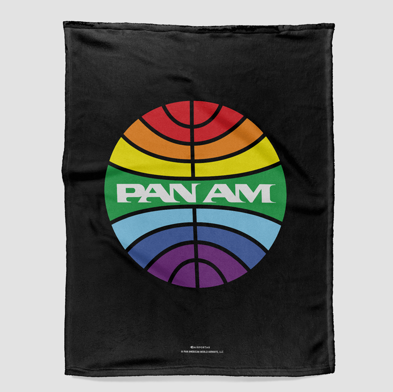 Pan Am Logo Rainbow - Blanket