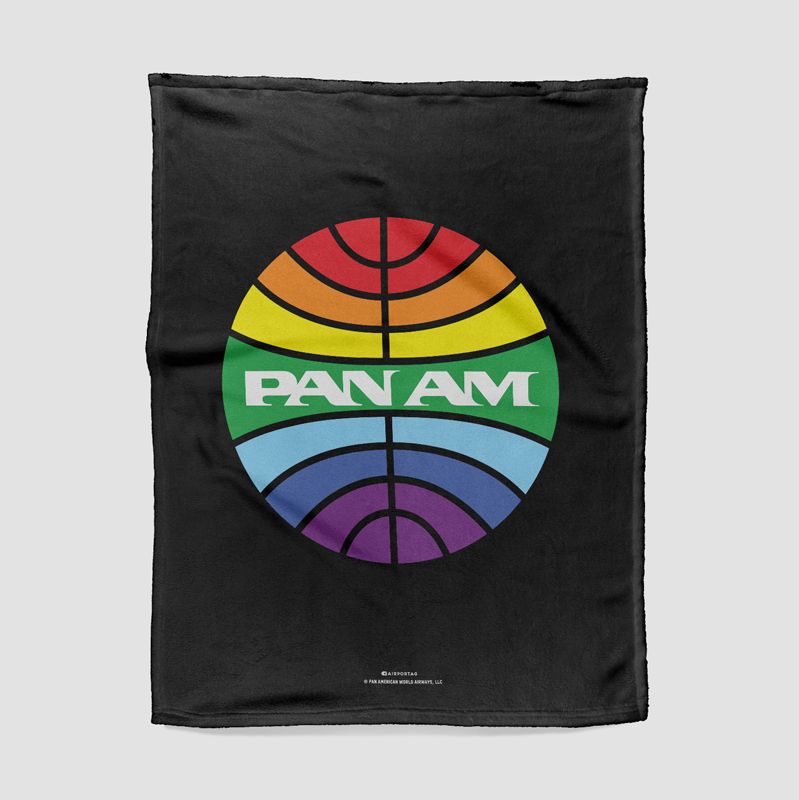 Pan Am Logo Rainbow - Blanket