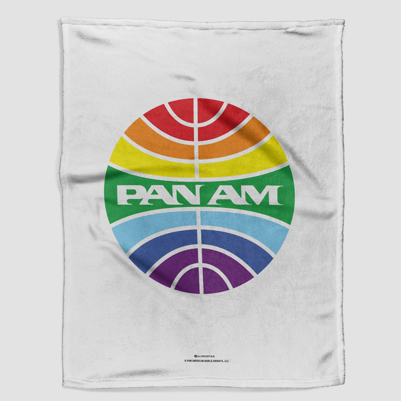 Pan Am Logo Rainbow - Blanket