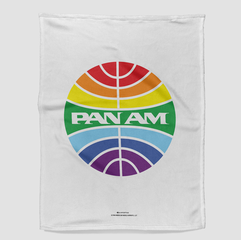 Pan Am Logo Rainbow - Blanket
