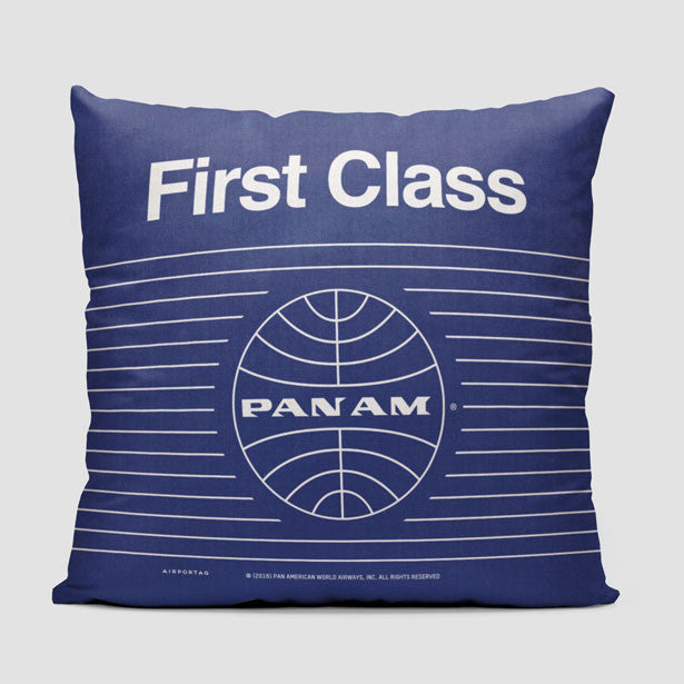 Pan Am First Class - Throw Pillow - Airportag