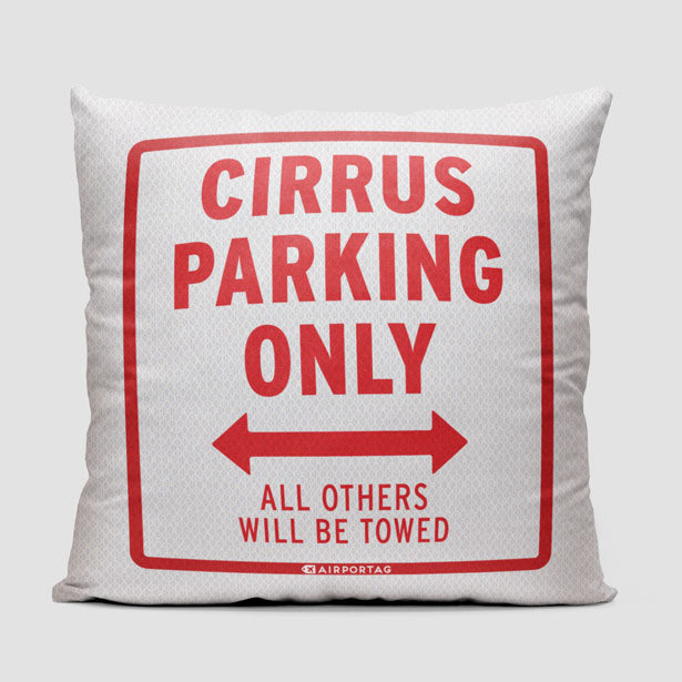 Cirrus Parking Only - Throw Pillow - Airportag
