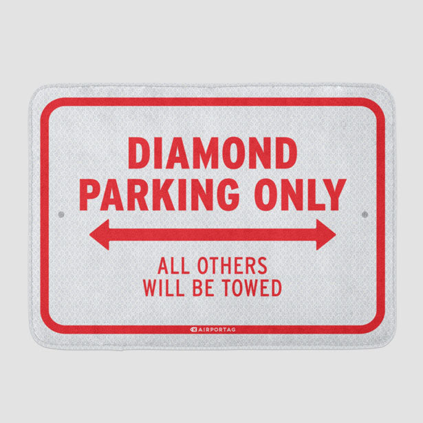 Diamond Parking Only - Bath Mat - Airportag