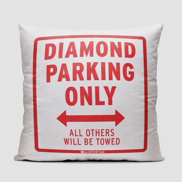 Diamond Parking Only - Throw Pillow - Airportag