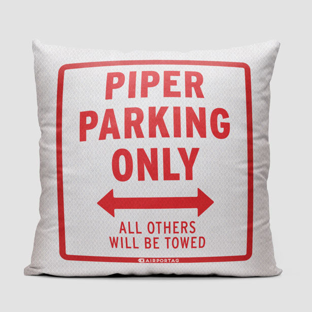 Piper Parking Only - Throw Pillow - Airportag